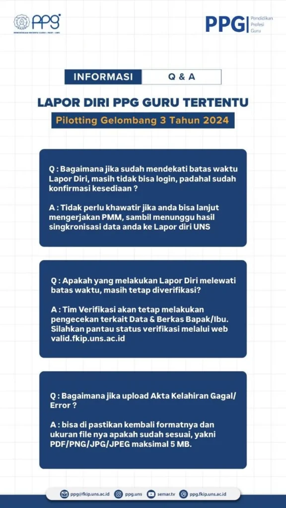 Lapor Diri PPG - Pentingnya Lapor Diri PPG