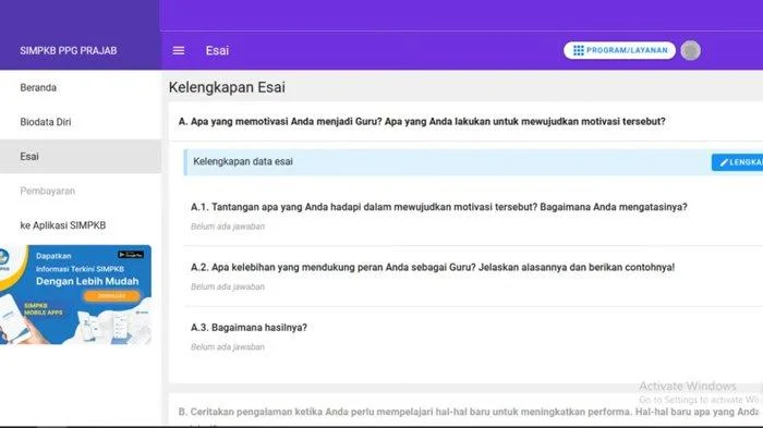 Essay PPG Prajabatan - Pertanyaan dalam Esai