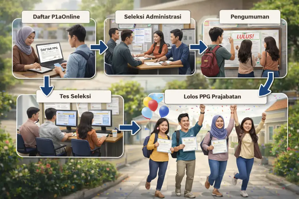 Alur Seleksi PPG Prajabatan dari Pendaftaran hingga Lolos